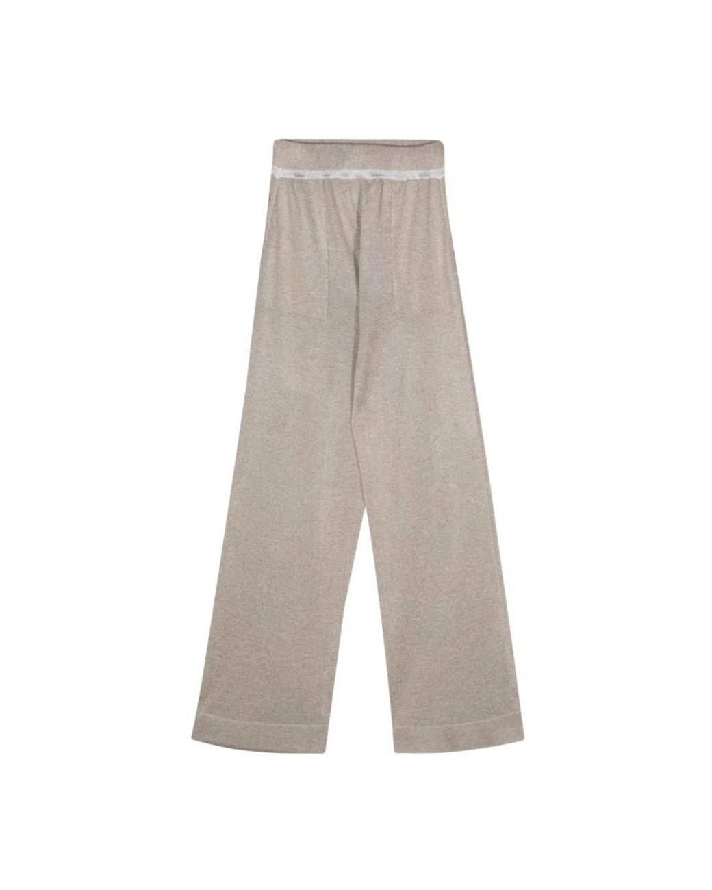 Lorena Antoniazzi Gray Wide Trousers
