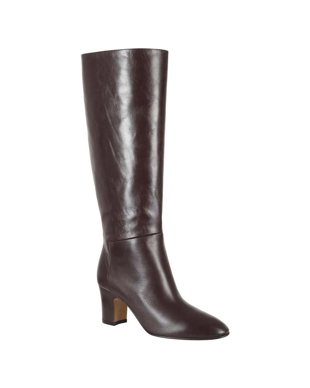 Alberta Ferretti Brown High Shaft Leather Sole Leather Boots