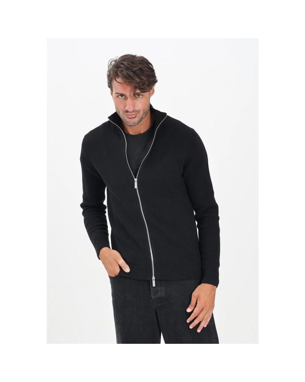Cardigans SELECTED pour homme en coloris Black