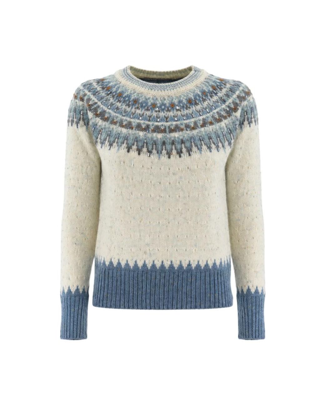 Ermanno Scervino Blue Round-Neck Knitwear