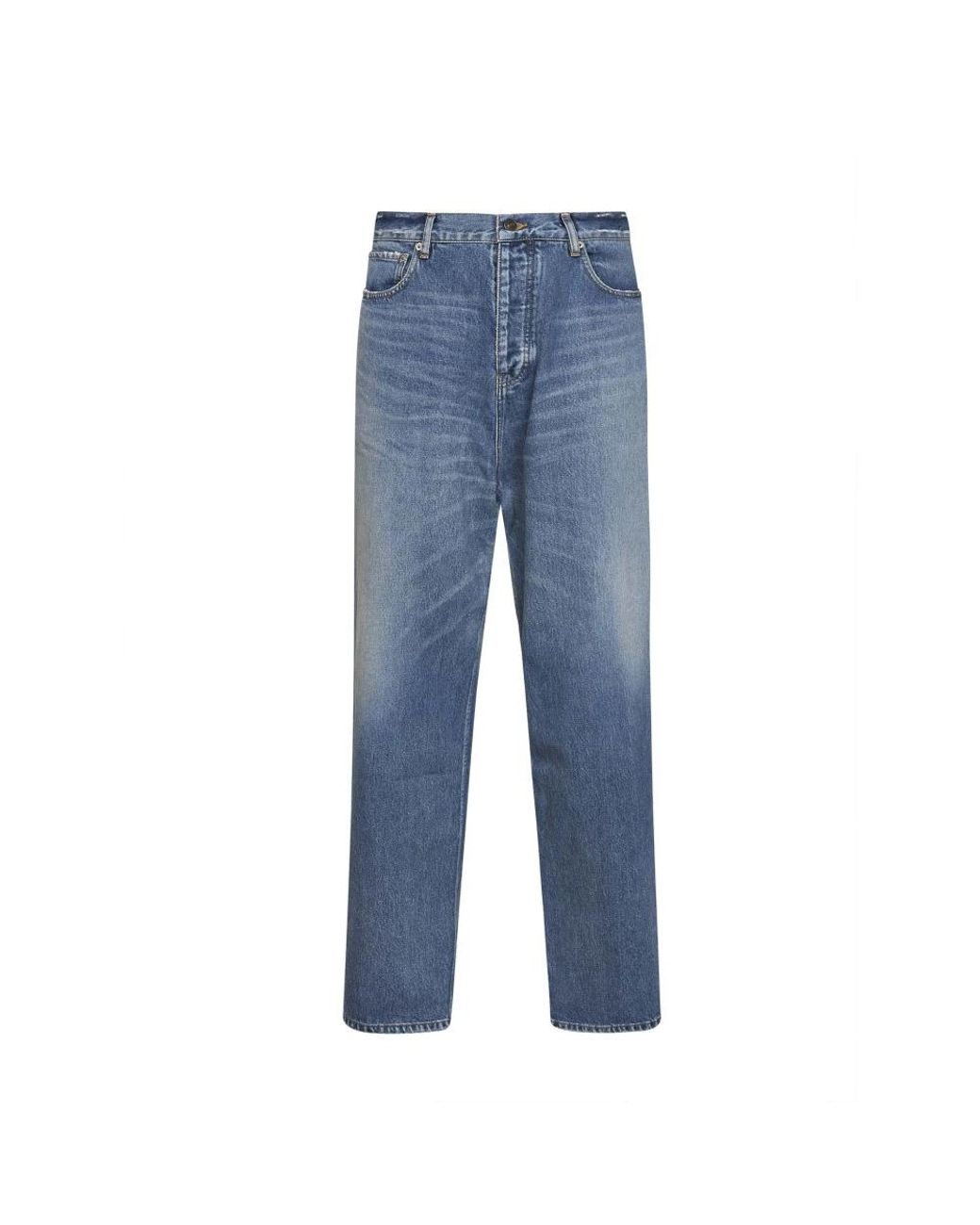 Balenciaga Blue Straight Fit Jeans for men
