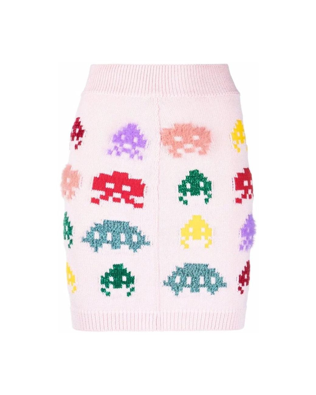 Stella McCartney Rokken ,Roze ,Katoen Gebreide Gamer Rok Met Gaming Symbolen in het Pink