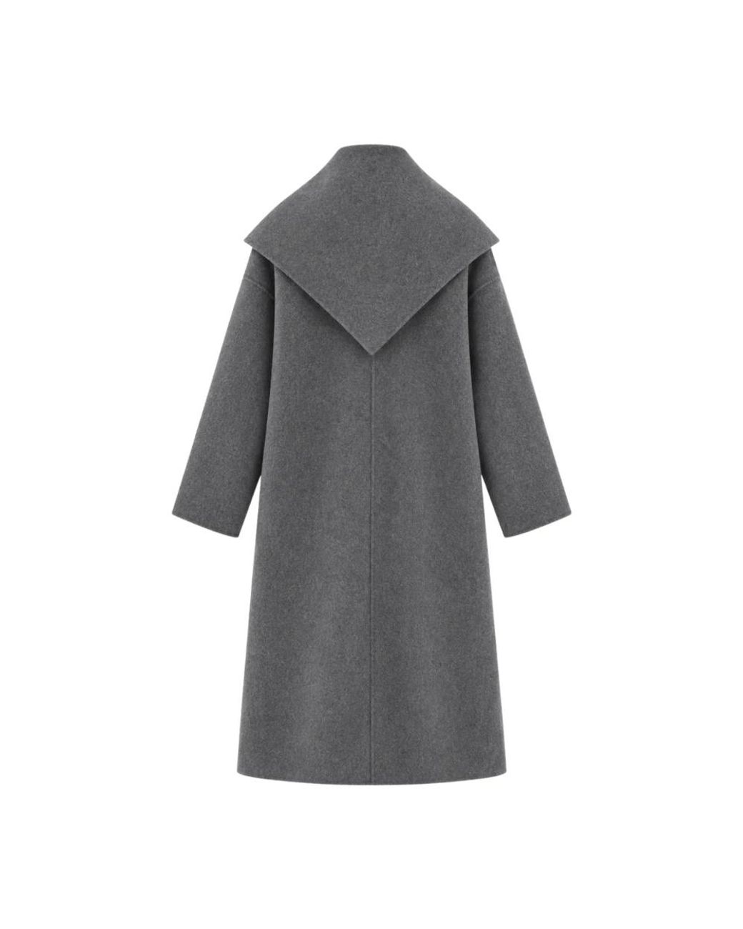 SOLOTRE Gray Double-Breasted Coats