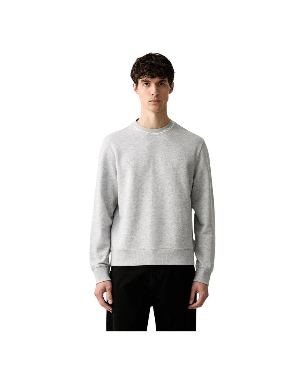 Michael Kors Logo Katoenmix Pullover in het Gray voor heren