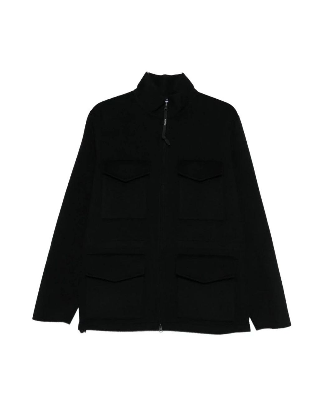 Aspesi Jassen ,Blauw ,Jacket Met Meerdere Klepzakken in het Black voor heren