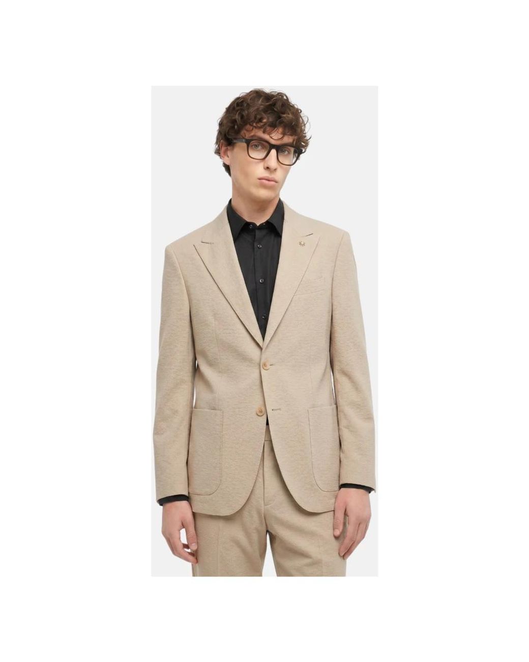 Manuel Ritz Natural Single Breasted Suits for men