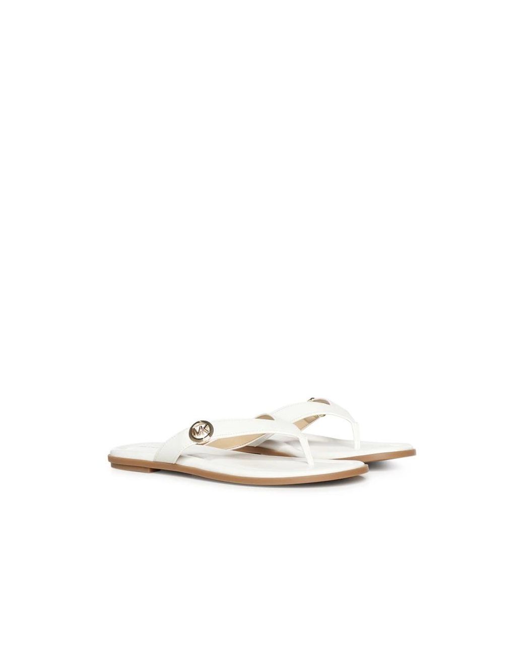 Michael Kors White Flip Flops