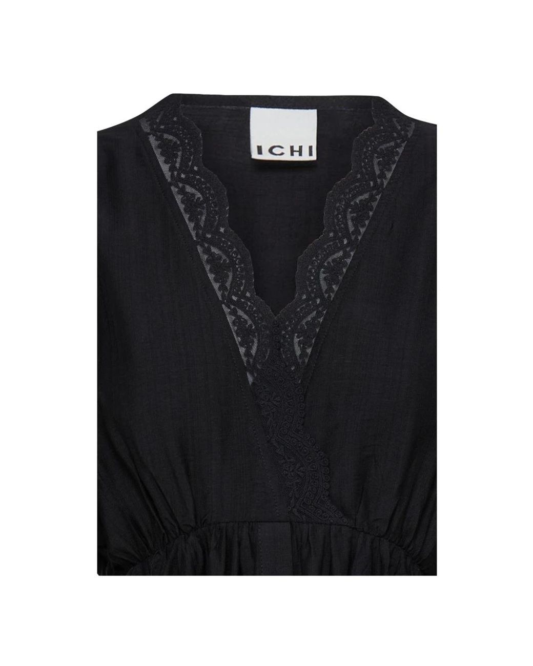 Midi Dresses Ichi de color Black