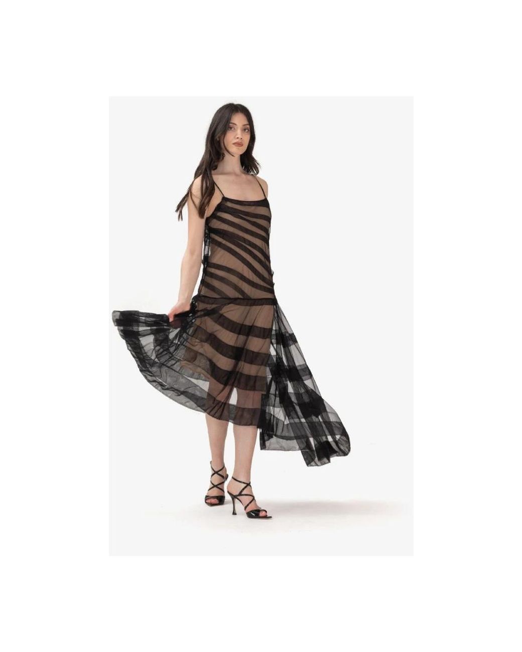 Erika Cavallini Semi Couture Black Midi Dresses