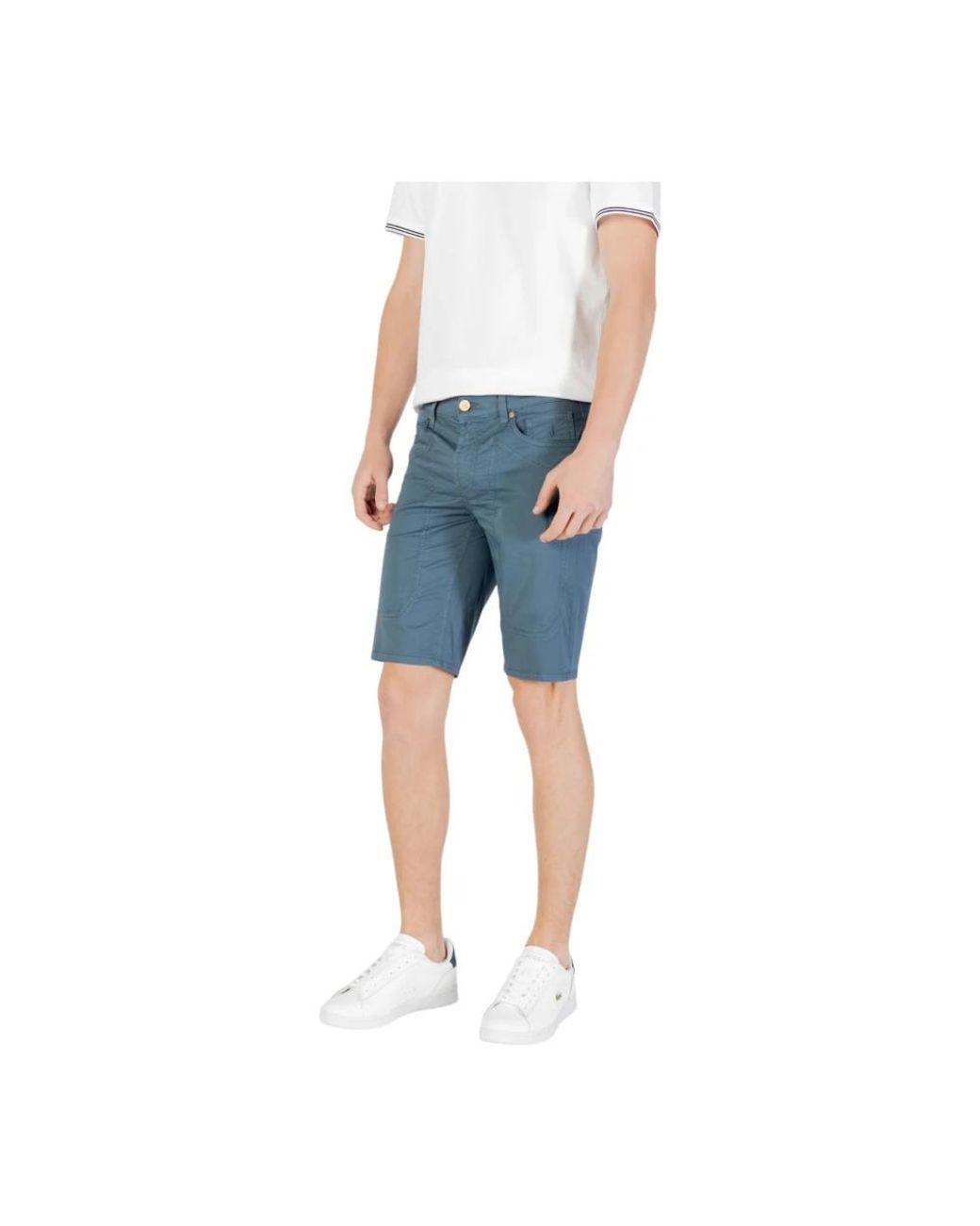 Jeckerson Einfarbige Shorts Aus Baumwollmischung in Blue für Herren