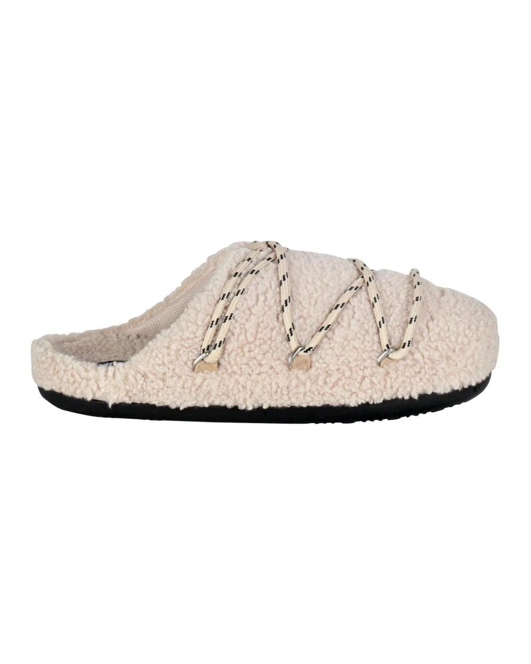 Moon Boot Schoenen ,Leer Sabot Teddy Slipper in het Natural