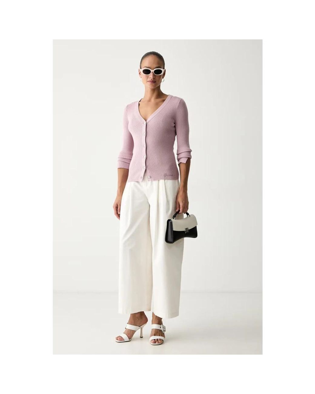 Cardigans Guess de color Purple