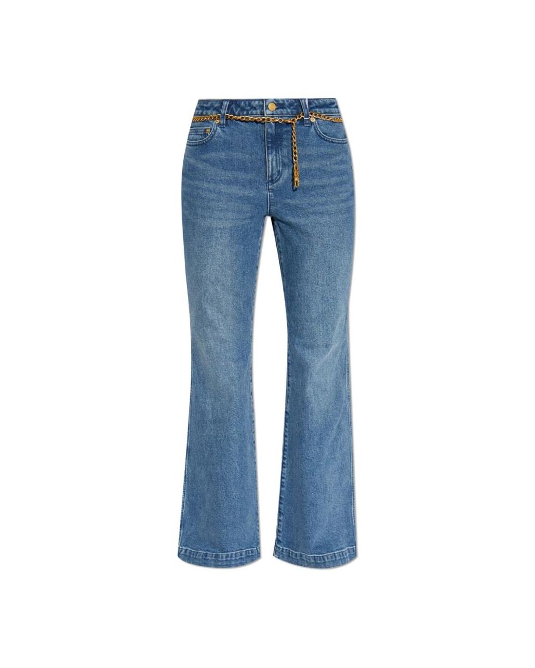 Michael Kors Jeans ,Blauw ,Denim Jeans Met Uitlopende Pijpen in het Blue