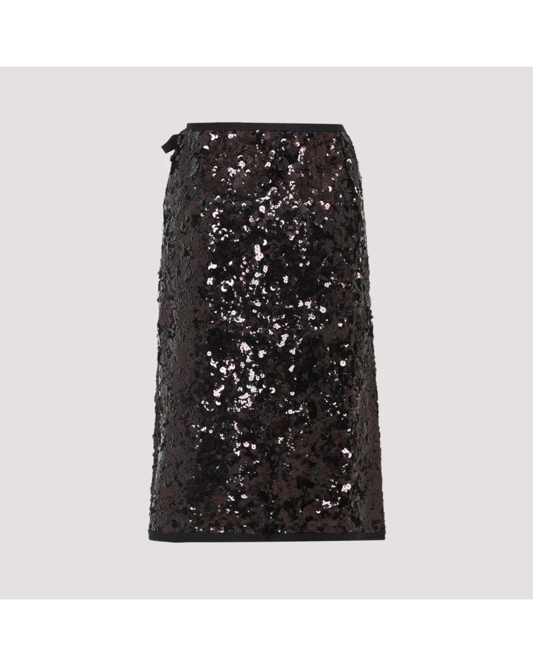 Prada Black Midi Skirts