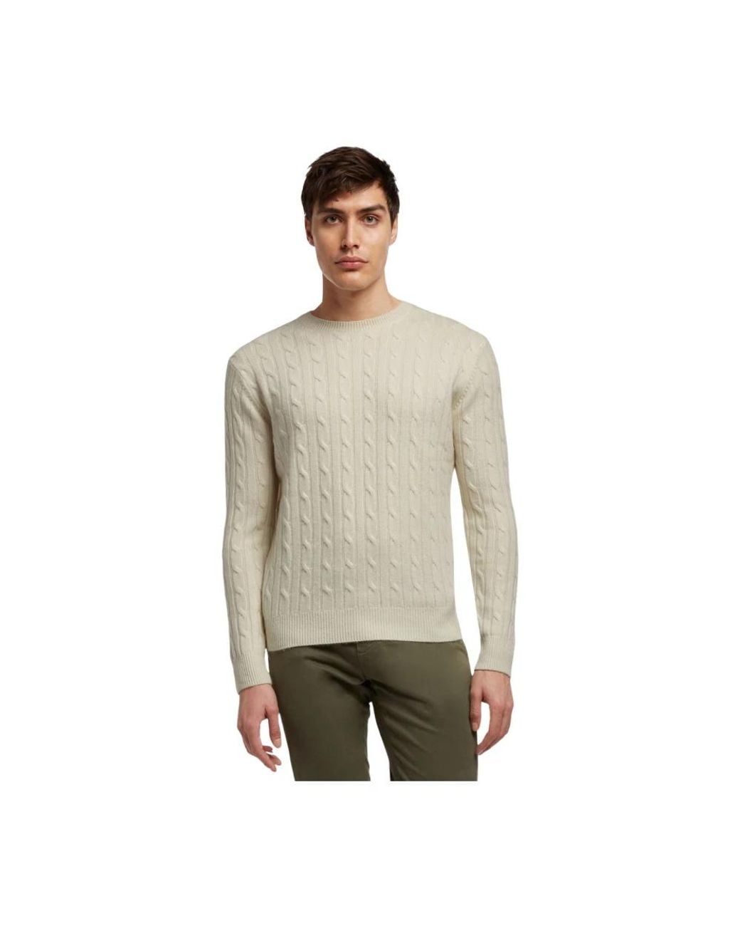 Brooks Brothers Natural Round-Neck Knitwear for men