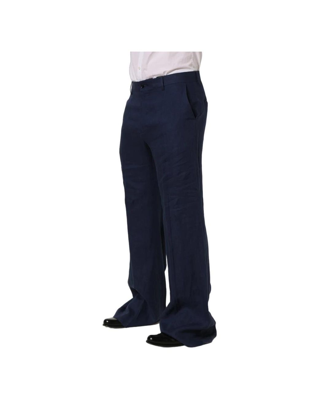 Dolce & Gabbana Blue Wide Trousers for men