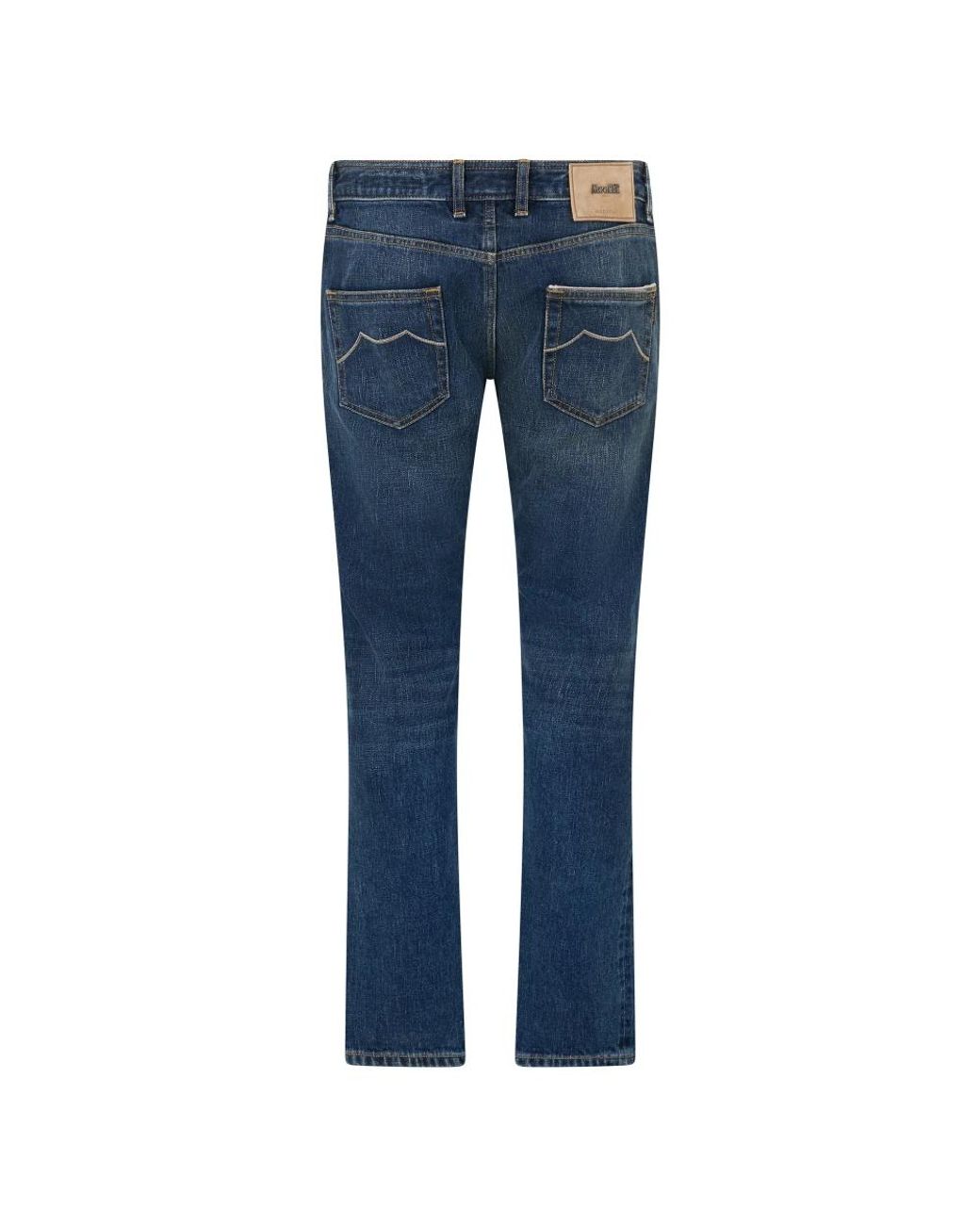 Moorer Blue Straight Fit Jeans for men