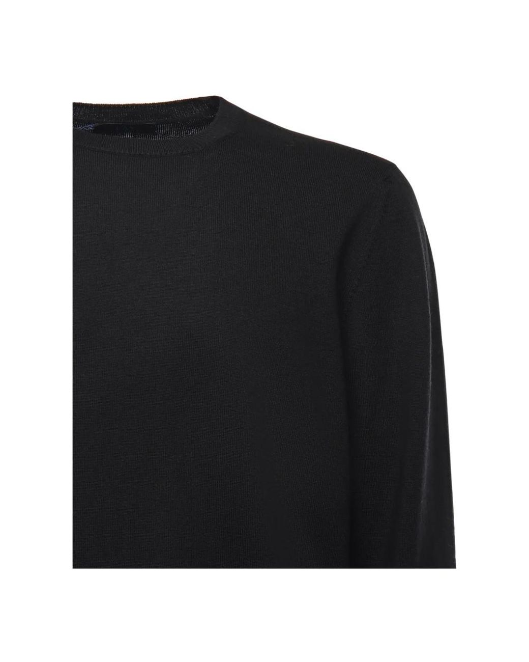 Fay Black Round-Neck Knitwear for men