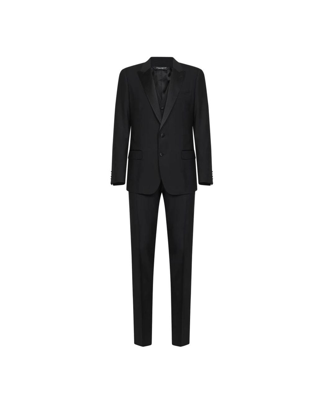 Dolce & Gabbana Black Single Breasted Suits for men