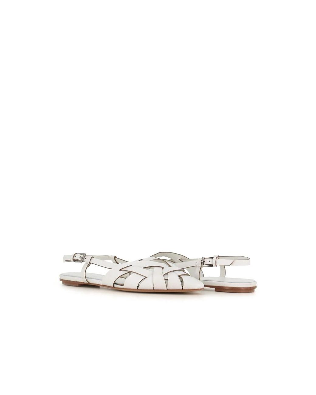 Roberto Del Carlo White Flat Sandals