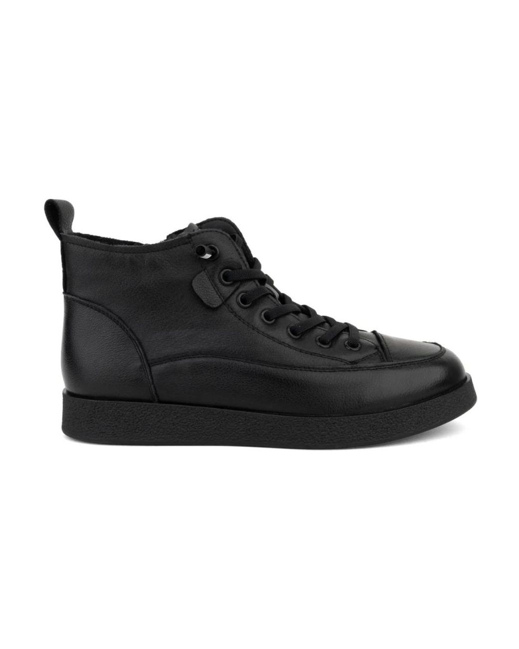 Linda Baumann Black Lace-Up Boots