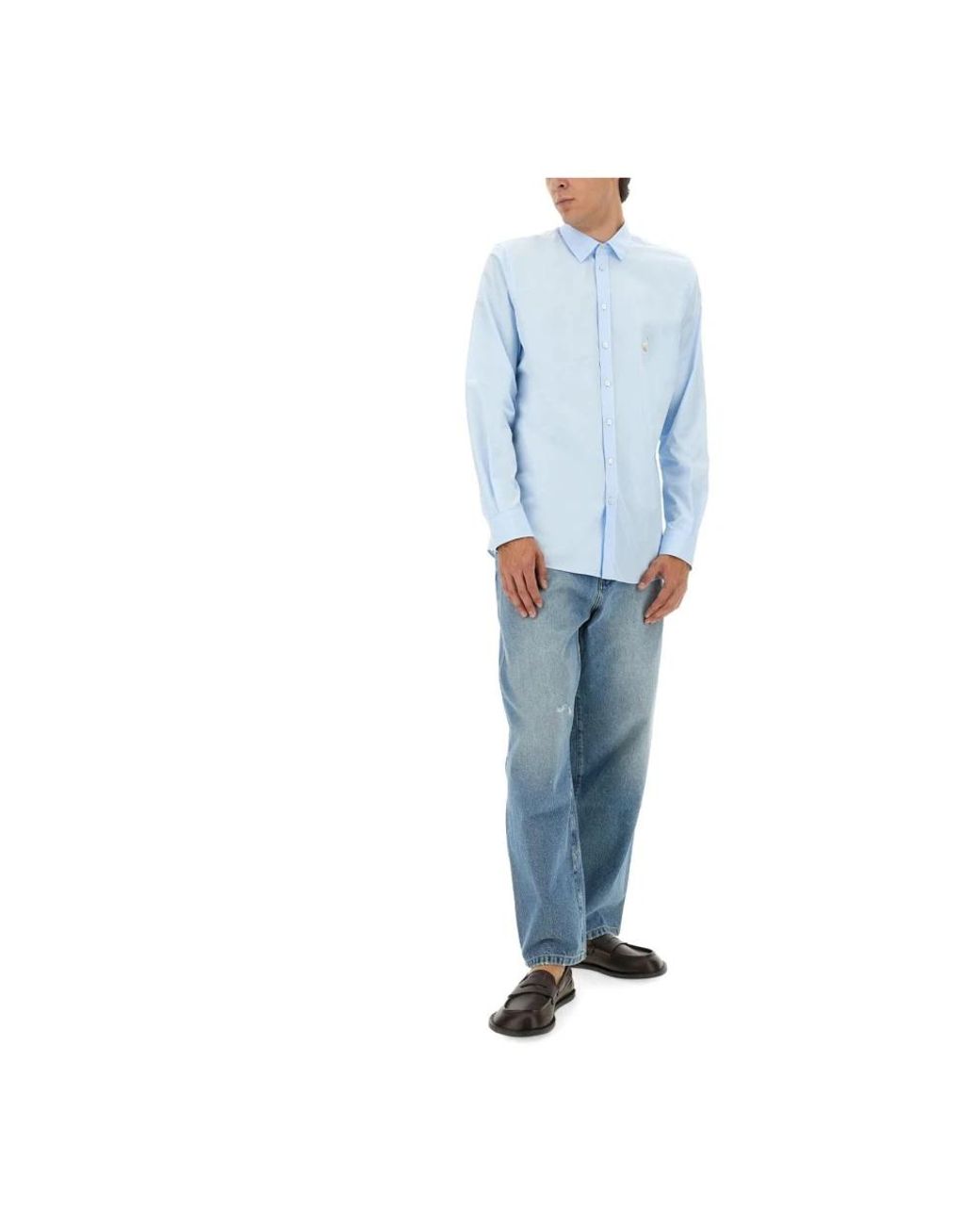 Moschino Blue Casual Shirts for men