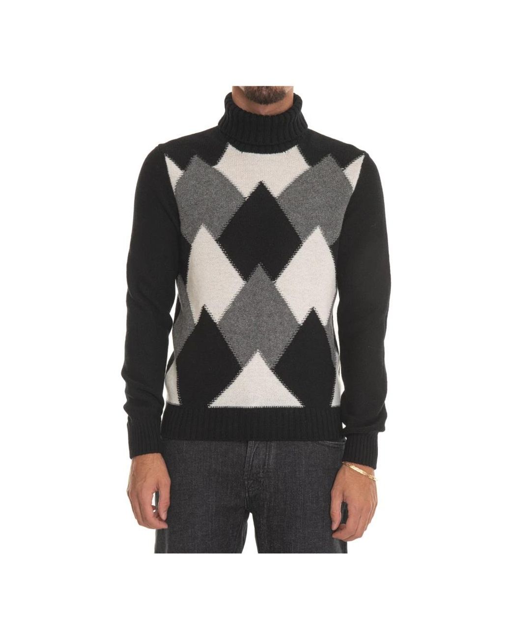 Gran Sasso Black Turtlenecks for men