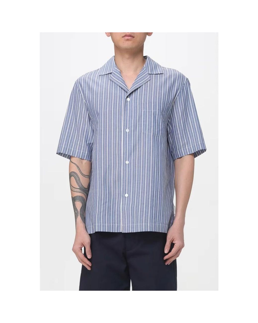 Paolo Pecora Blue Short Sleeve Shirts for men