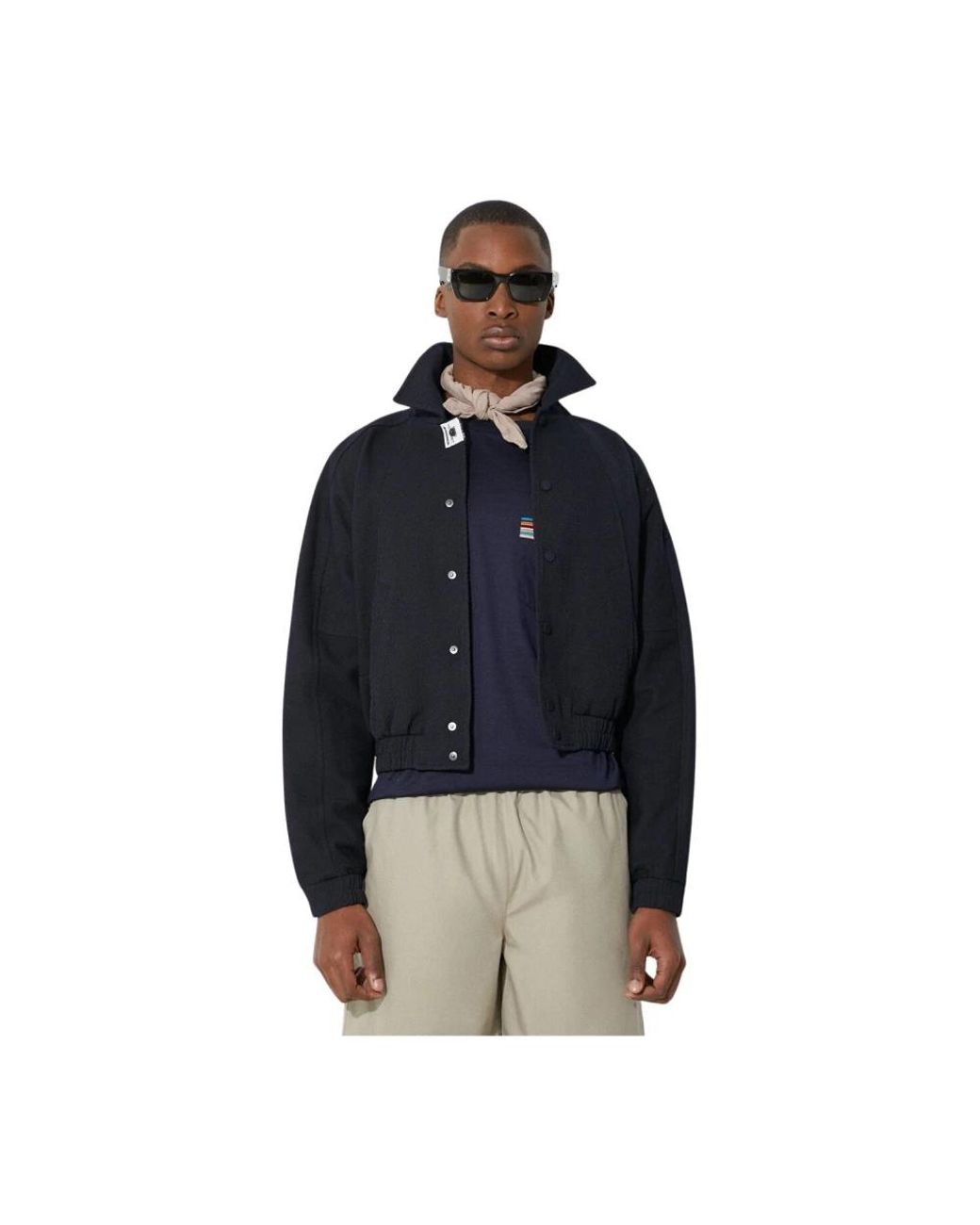 Adererror Panelled Bomber Jacket in het Blue voor heren