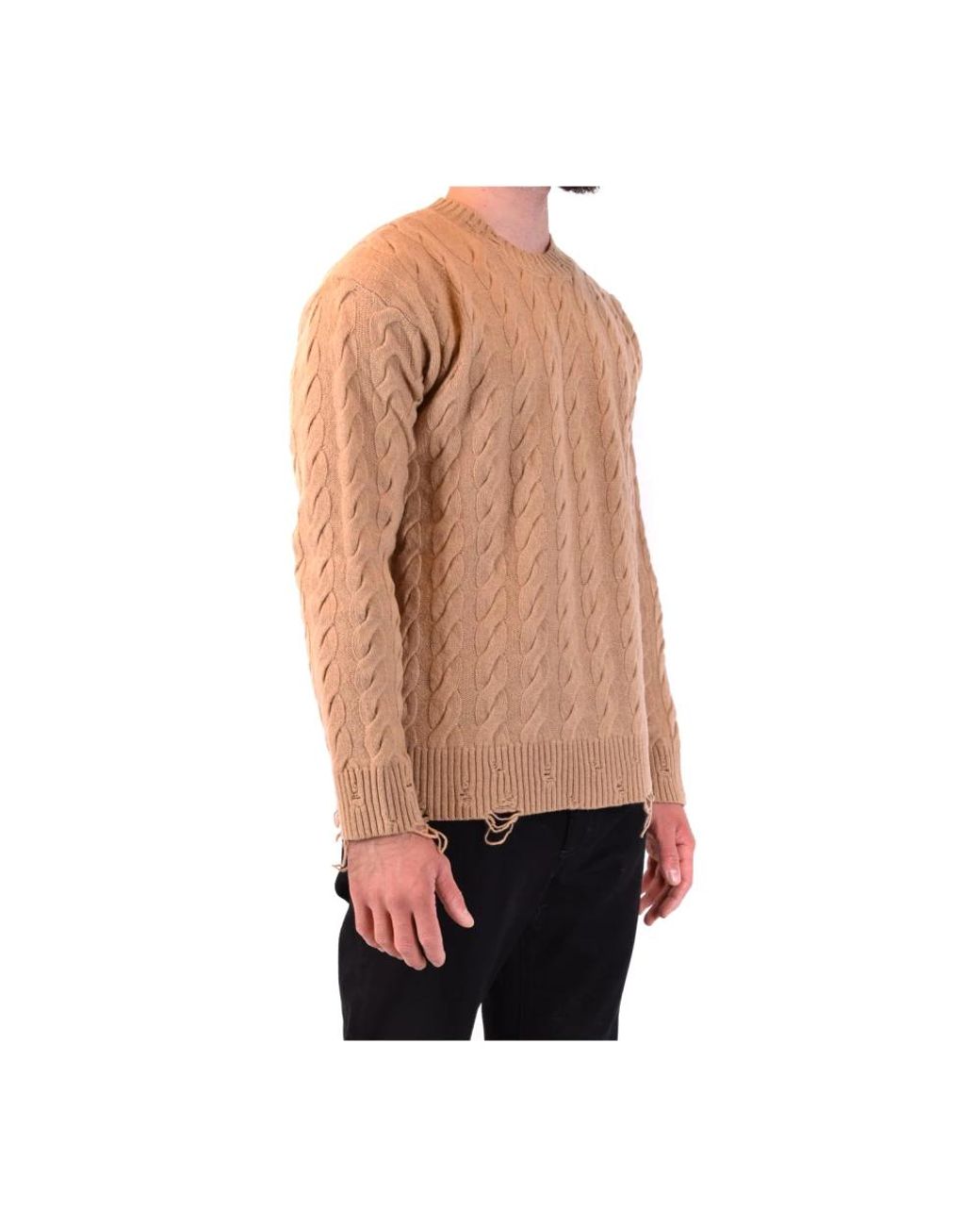 Laneus Blue Round-Neck Knitwear for men