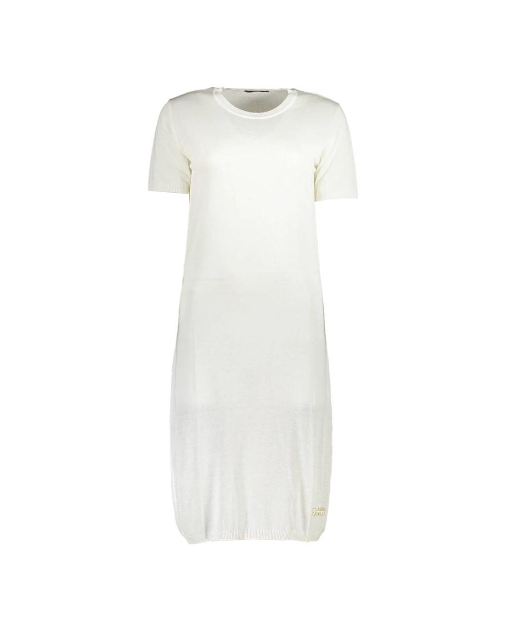 Roberto Cavalli Knitted Dresses in het White