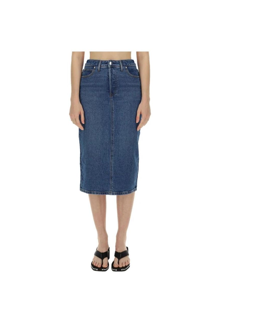 T By Alexander Wang Blue Denim Skirts