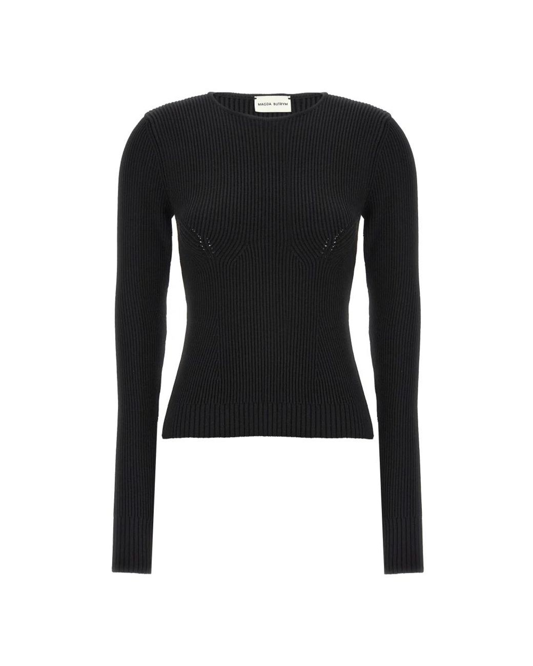 Magda Butrym Black Round-Neck Knitwear