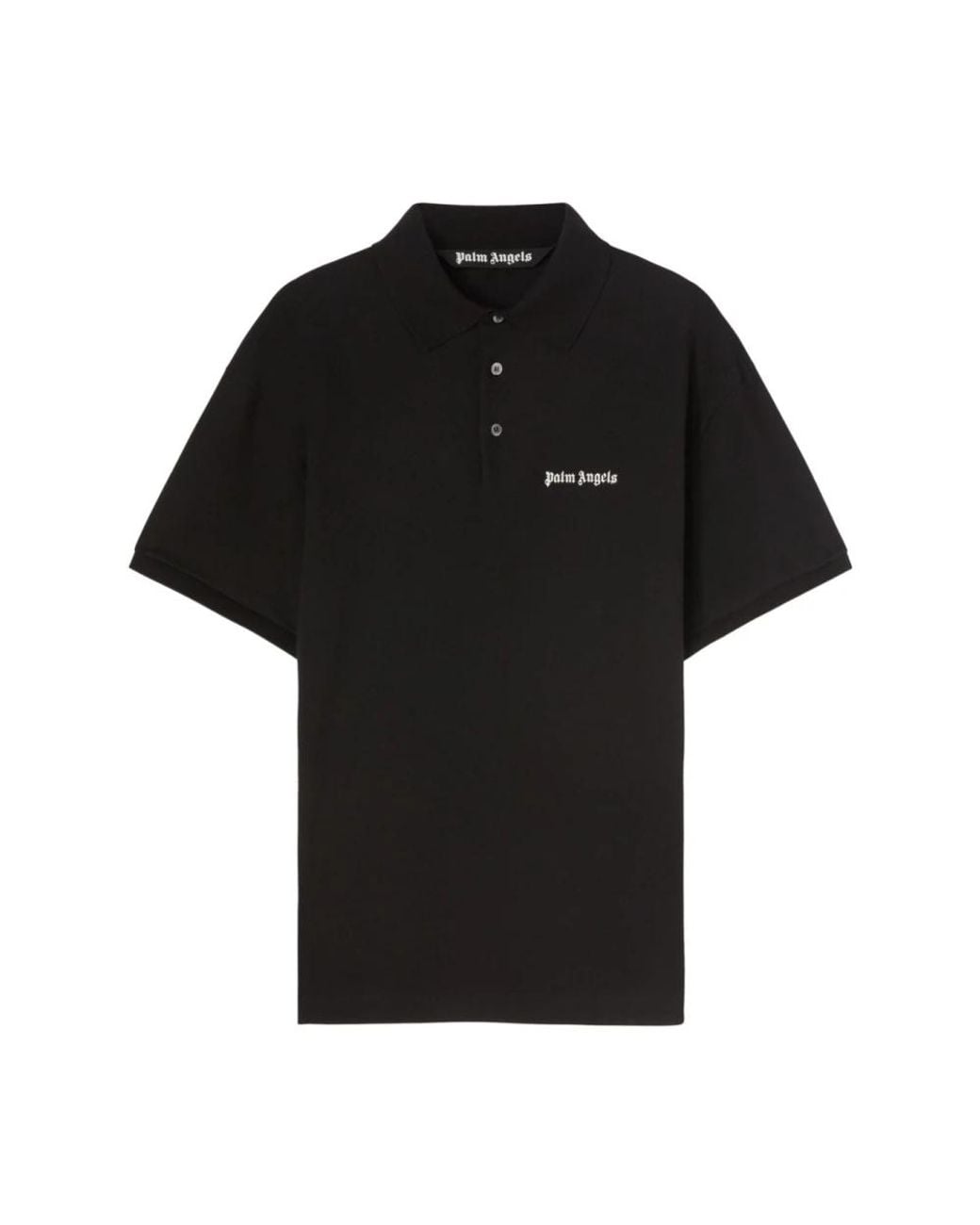 Palm Angels Black Polo Shirts for men