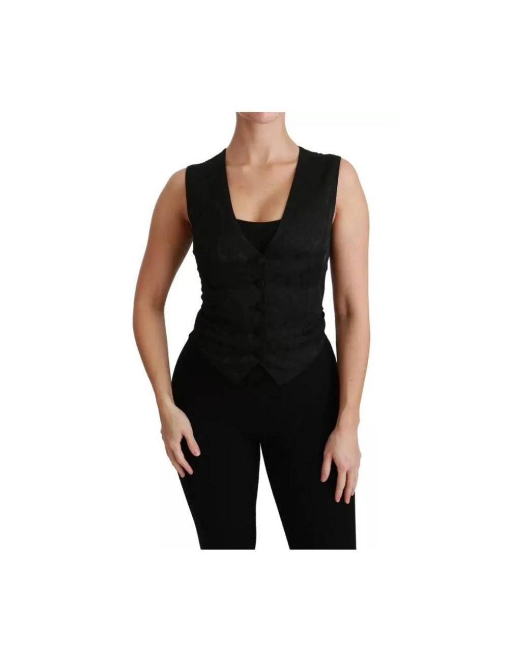 Dolce & Gabbana Black Sleeveless Tops
