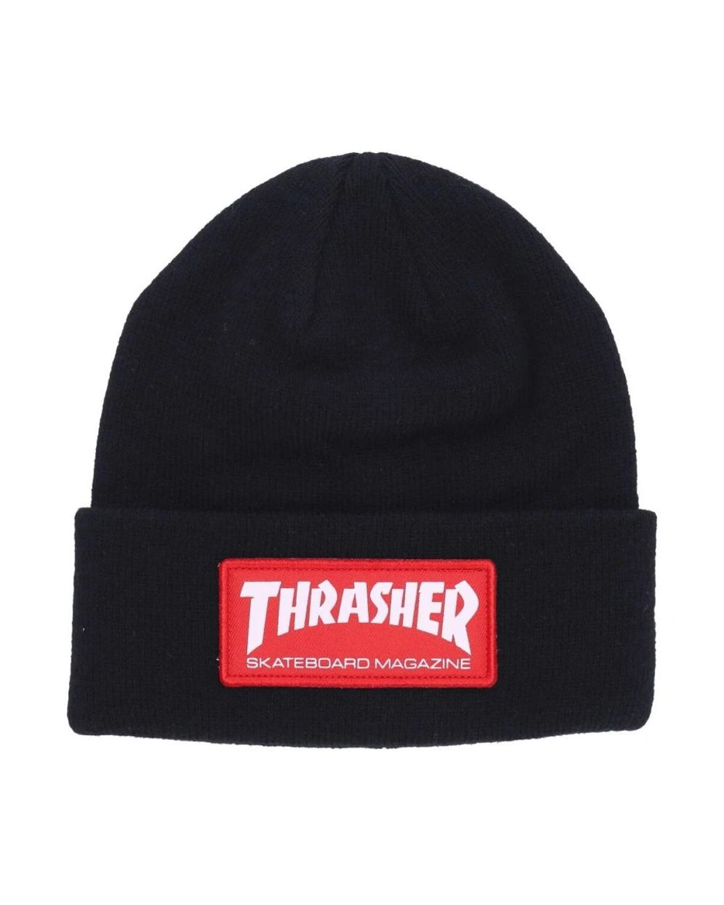 Thrasher Accessoires ,Zwart ,Skate Mag Patch Beanie Hoed Zwart in het Blue voor heren