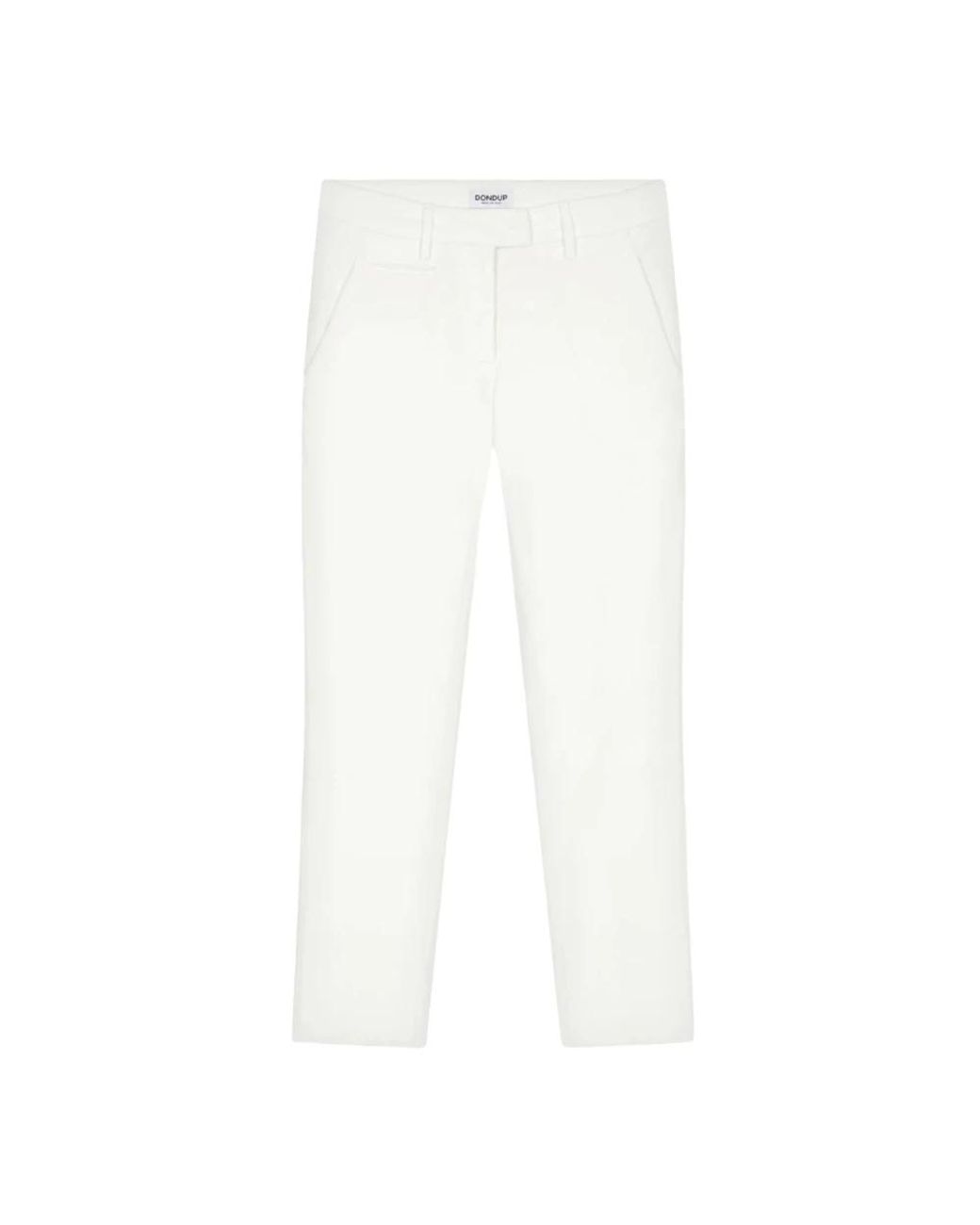 Dondup White Cropped Trousers