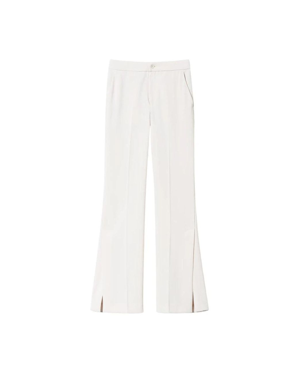 Twinset White Wide Trousers