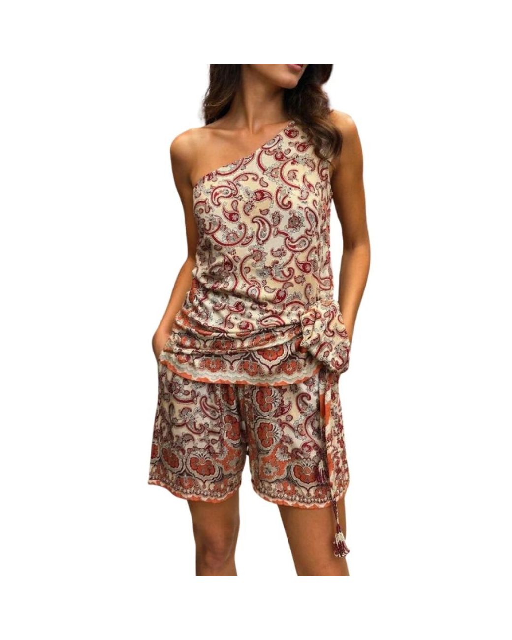 Maliparmi Brown Sleeveless Tops