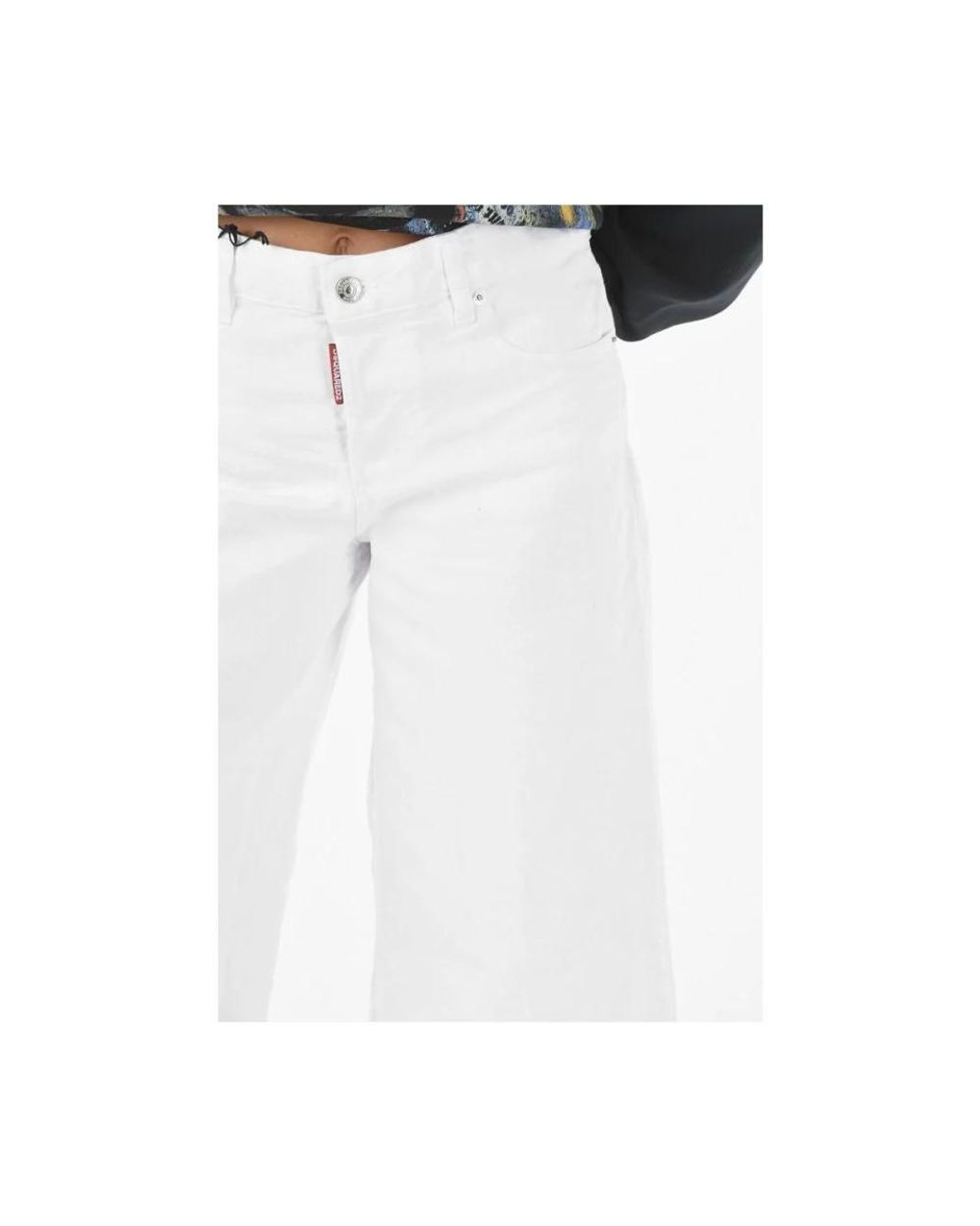 DSquared² White Wide Jeans