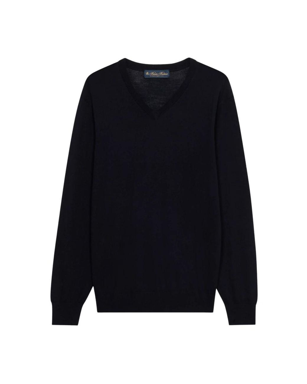 Brooks Brothers Blue V-Neck Knitwear for men
