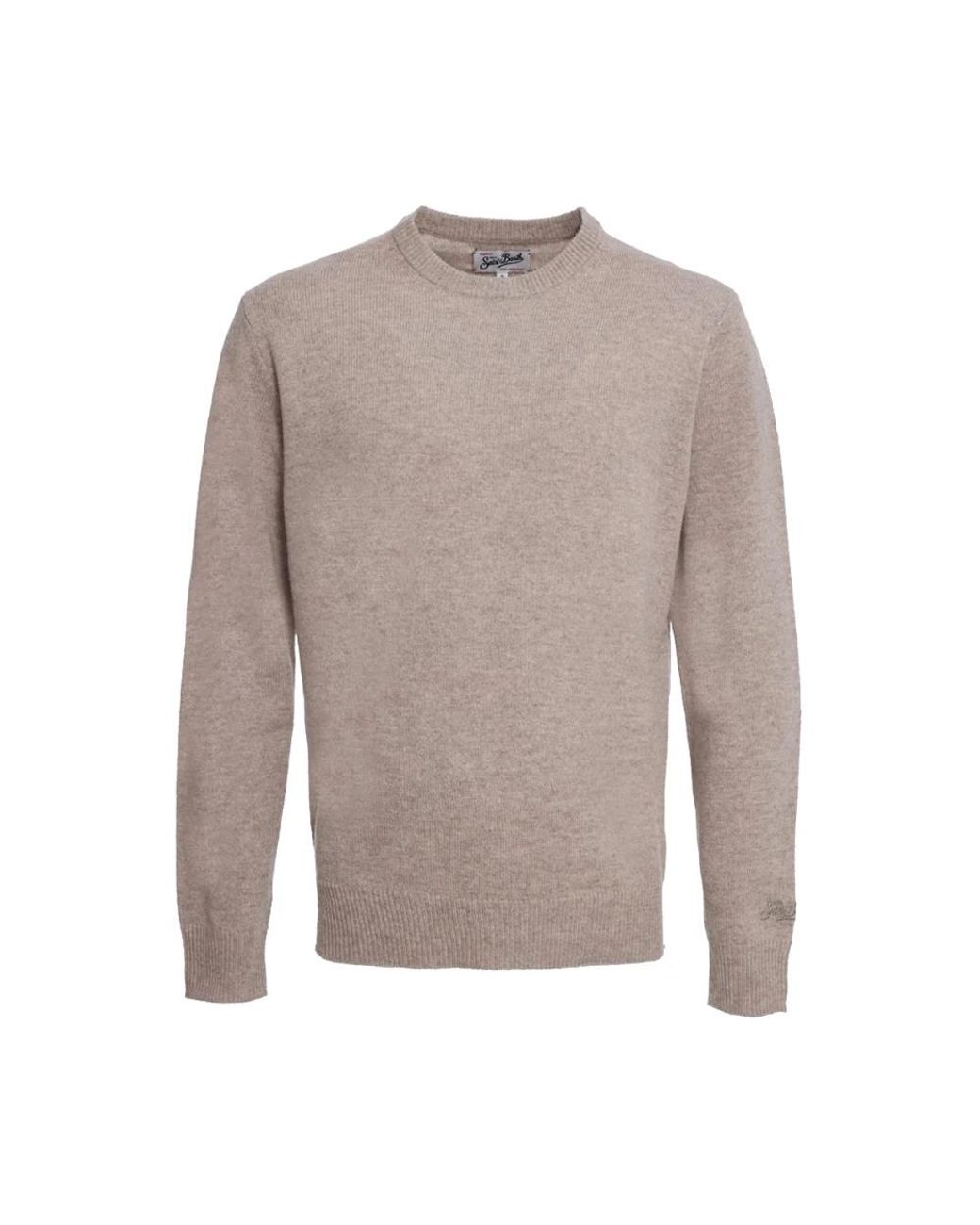Mc2 Saint Barth Gray Round-Neck Knitwear for men