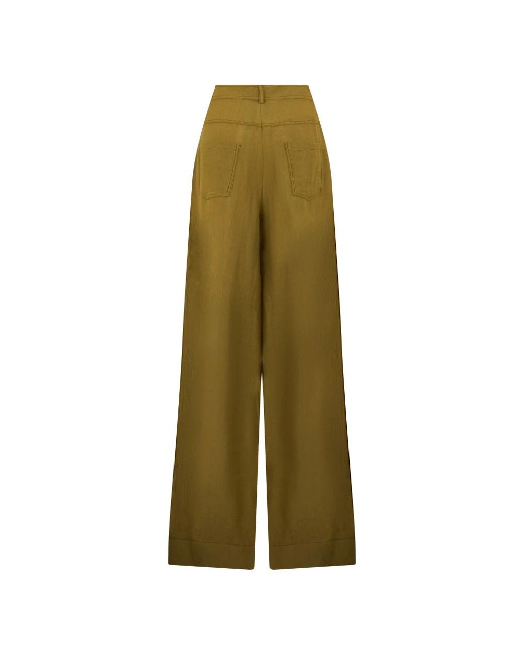 Alberta Ferretti Green Wide Trousers