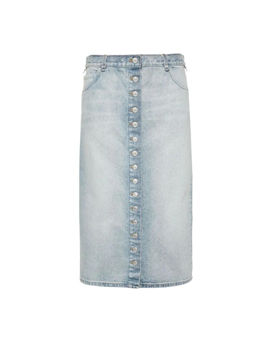 Courreges Blue Denim Skirts
