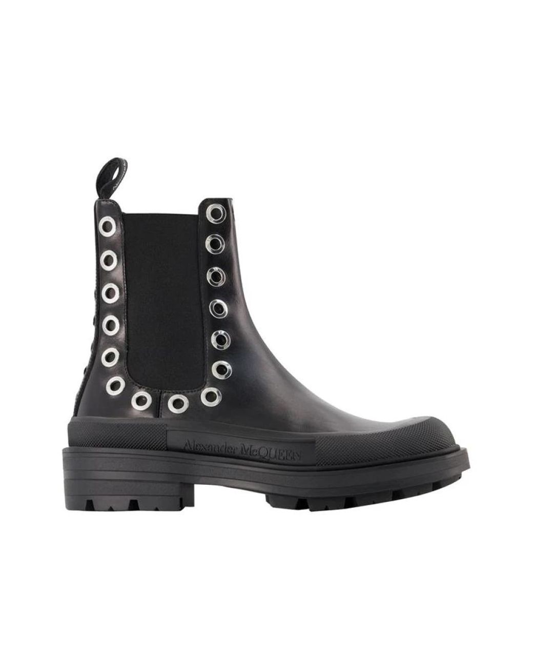 McQueen Black Chelsea Boots for men