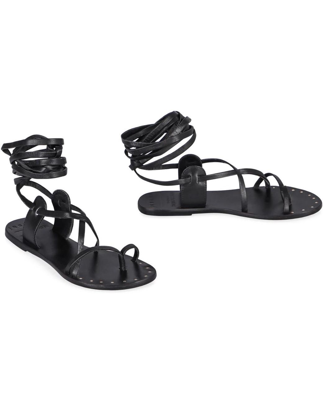 Flat Sandals di Manebí in Black