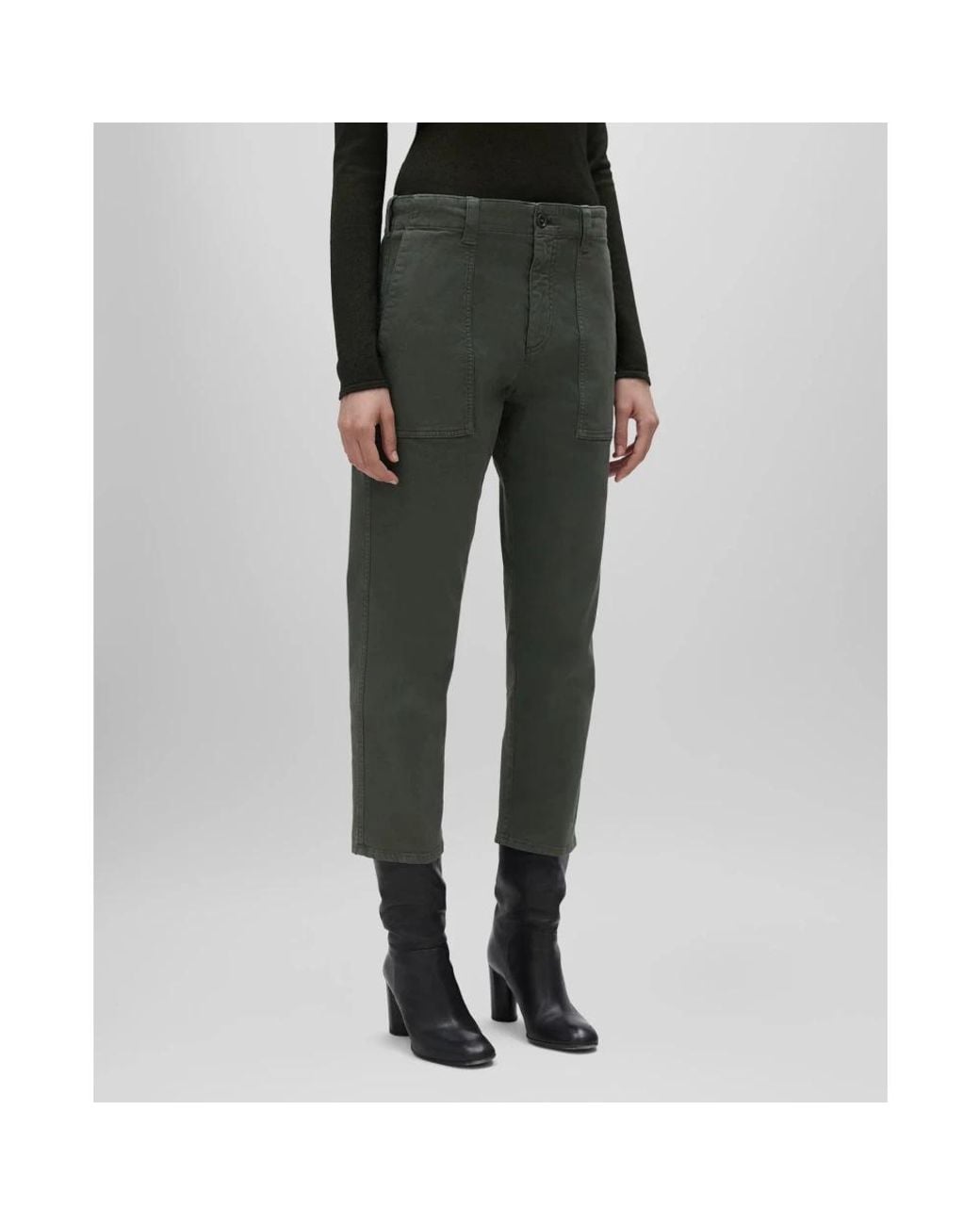 Aspesi Green Cropped Trousers
