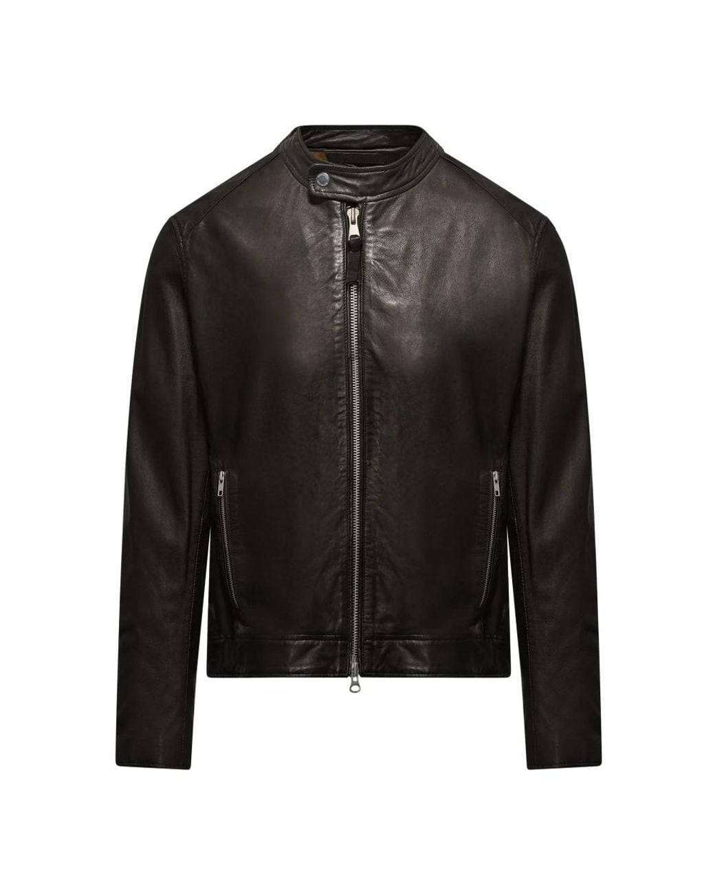 Bomboogie Black Leather Jackets for men