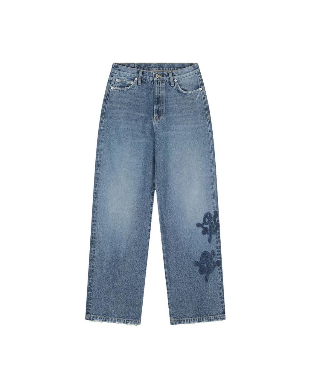 Olaf Hussein Jeans ,Blauw ,Denim Monogram Denim Pant Jeans in het Blue