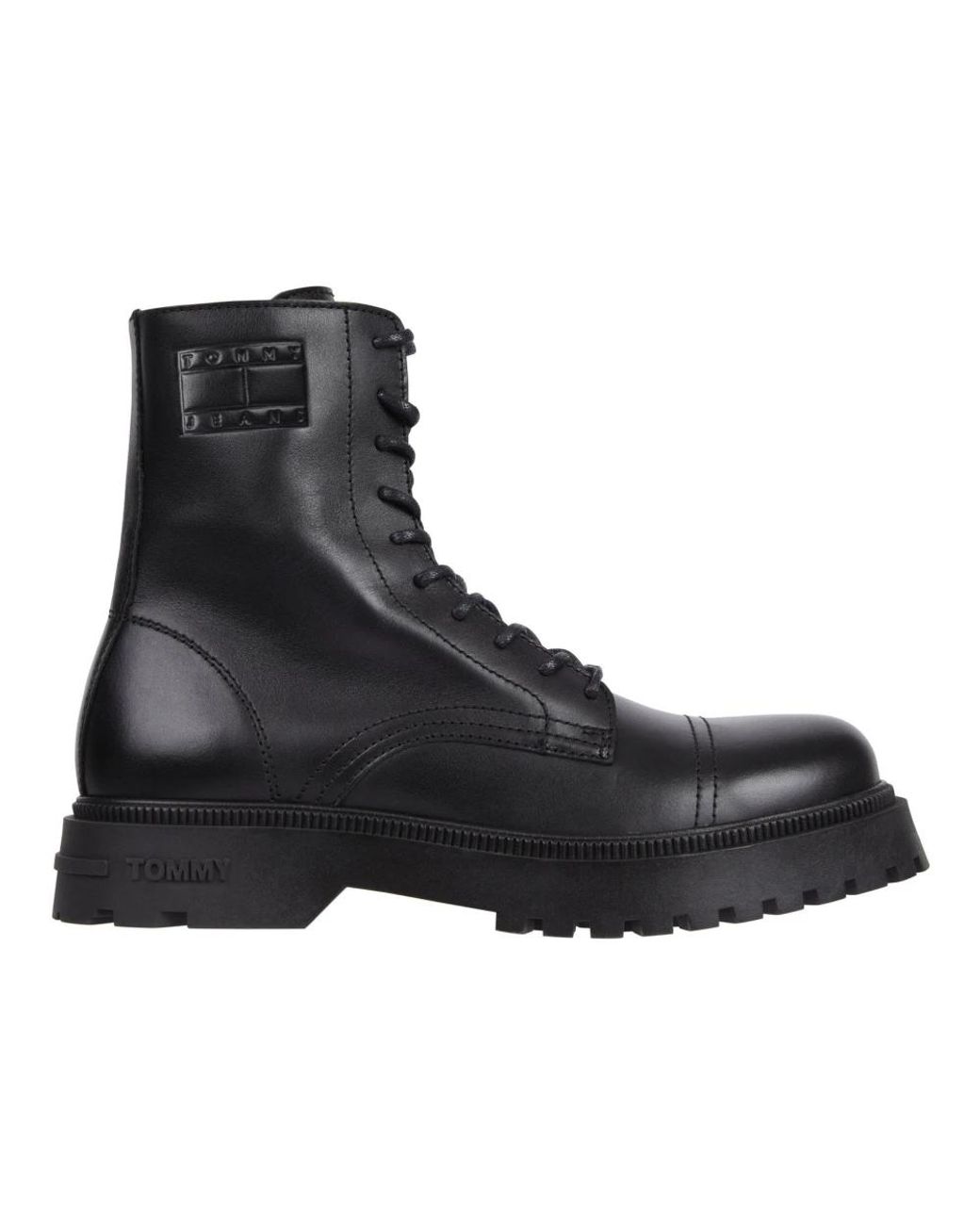 Tommy Hilfiger Black Lace-Up Boots for men